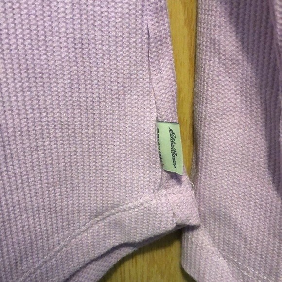 Eddie Bauer size small waffle knit long sleeve top lilac - Picture 4 of 5